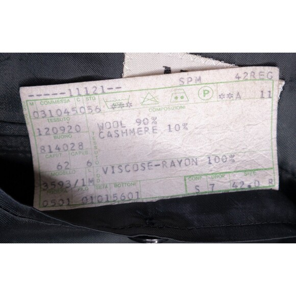 MANI Vintage Sport Coat Jacket Blazer Men Size 42R Textured Two Button WOOL - Picture 14 of 16